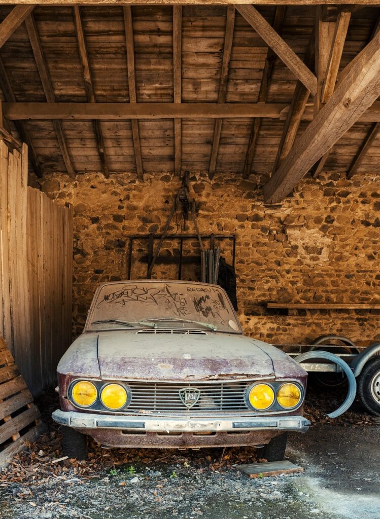 car, dirty, old woman, car wallpapers, barn, wreck